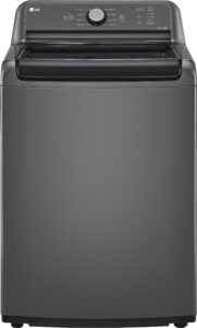 LG – 4.1 Cu. Ft. High-Efficiency Top Load Washer with TurboDrum Technology – Monochrome Grey