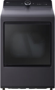 LG – 7.3 Cu. Ft. Smart Electric Dryer with Steam and EasyLoad Door – Matte Black