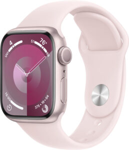 Apple Watch Series 9 GPS 41mm  Aluminum Case with Lt Pink Sport Band  (S/M) – Pink