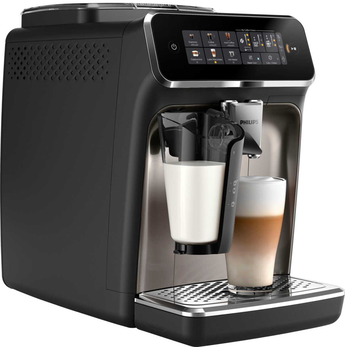 Philips 3300 Fully Automatic Espresso Machine with LatteGo Milk Frother - Silver