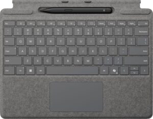 Microsoft – Surface Slim Pen (2nd Edition) and Pro Keyboard for Pro (11th Edition) Pro 9 and Pro 8 – Platinum