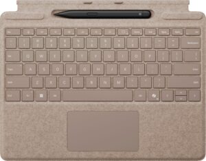 Microsoft – Surface Slim Pen (2nd Edition) and Pro Keyboard for Pro (11th Edition) Pro 9 and Pro 8 – Dune