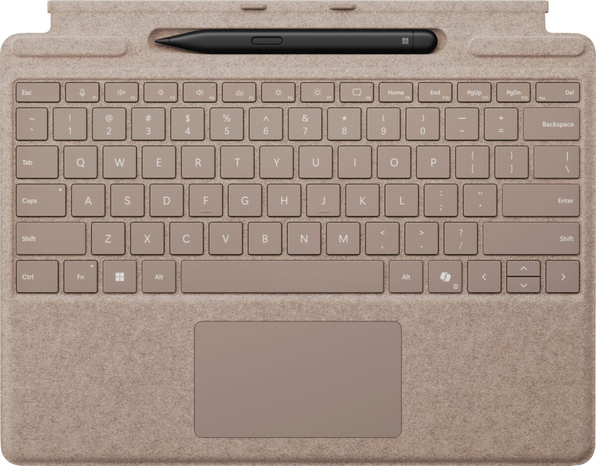 Microsoft - Surface Slim Pen (2nd Edition) and Pro Keyboard for Pro (11th Edition) Pro 9 and Pro 8 - Dune