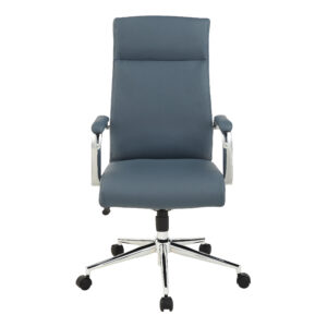 Office Star Products – High Back Antimicrobial Fabric Chair – Dillon Blue