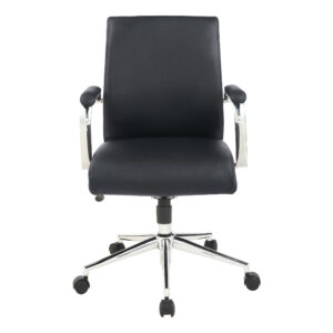 Office Star Products – Mid Back Antimicrobial Fabric Chair – Dillon Steel