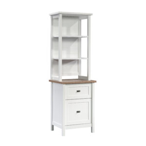 Sauder – Cottage Road  Storage Tower Cabinet w/File Drawers – White