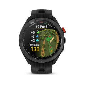 Garmin – Approach S70 GPS Smartwatch 47mm Ceramic – Black Ceramic Bezel with Black Silicone Band