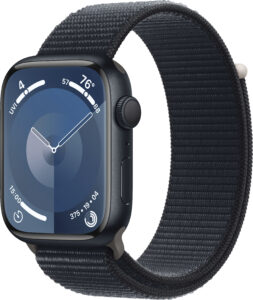 Apple Watch Series 9 (GPS) – midnight aluminum – smart watch with sport loop – midnight – 64 GB