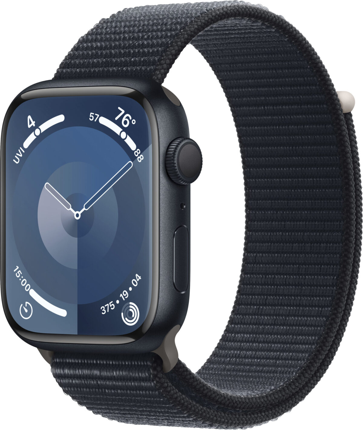 Apple Watch Series 9 (GPS) - midnight aluminum - smart watch with sport loop - midnight - 64 GB