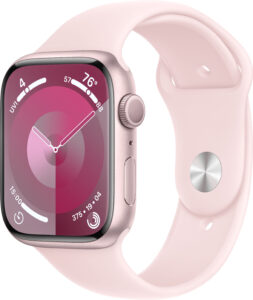 Apple Watch Series 9 GPS 45mm  Aluminum Case with Light Pink Sport Band  (Medium/Large) – Pink