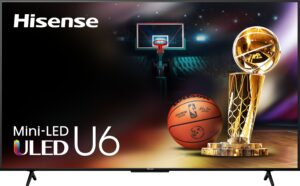 Hisense – 65″ Class U6 Series Mini-LED 4K UHD QLED Google TV (2024)