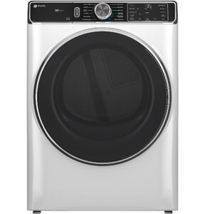 GE Profile – 7.8 Cu. Ft. Stackable Smart Gas Dryer with Steam and Washer Link – White