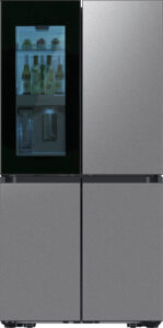 Samsung – Bespoke 29 Cu. Ft. 4-Door Flex French Door Refrigerator with Beverage Zone and Auto Open Door – White Glass