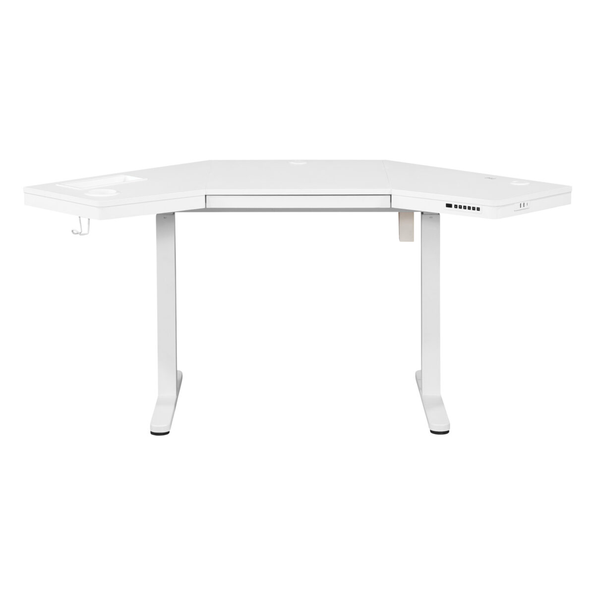 OSP Home Furnishings - Primo Sit-to-Stand Corner Elec Desk - White Finish