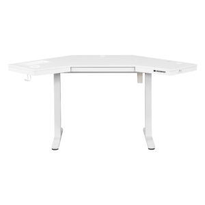 OSP Home Furnishings – Primo Sit-to-Stand Corner Elec Desk – White Finish