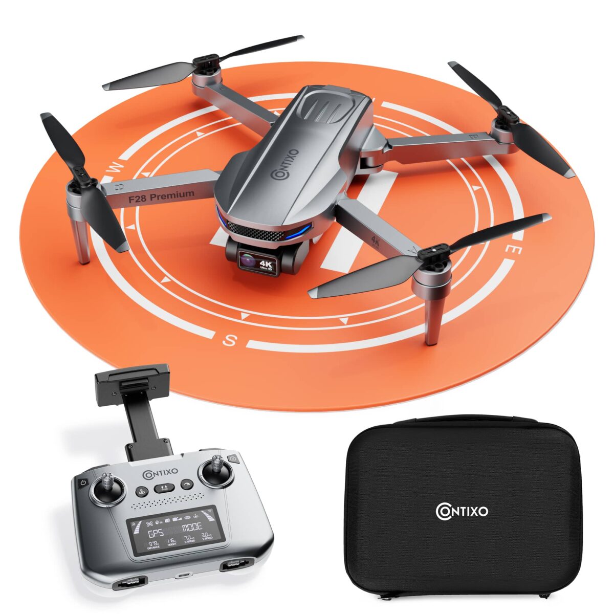 Contixo F28-Premium GPS 4K Gimble Camera Drone - Gray