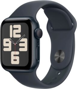 Apple Watch SE 2nd Generation (GPS) 40mm Aluminum Case with Midnight Sport Band – M/L – Midnight