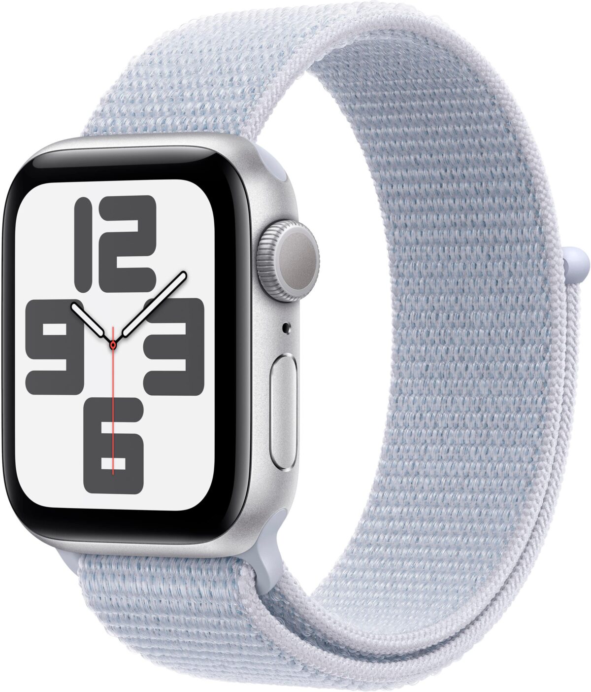 Apple Watch SE 2nd Generation (GPS) 40mm Aluminum Case with Blue Cloud Sport Loop - One Size - Silver