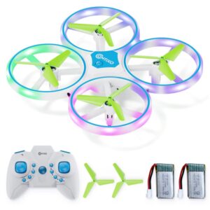 Contixo – Mini Light Up Drone with Remote Controller – Blue