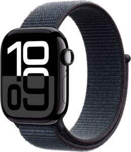 Apple Watch Series 10 (GPS) 42mm Aluminum Case with Ink Sport Loop – Jet Black