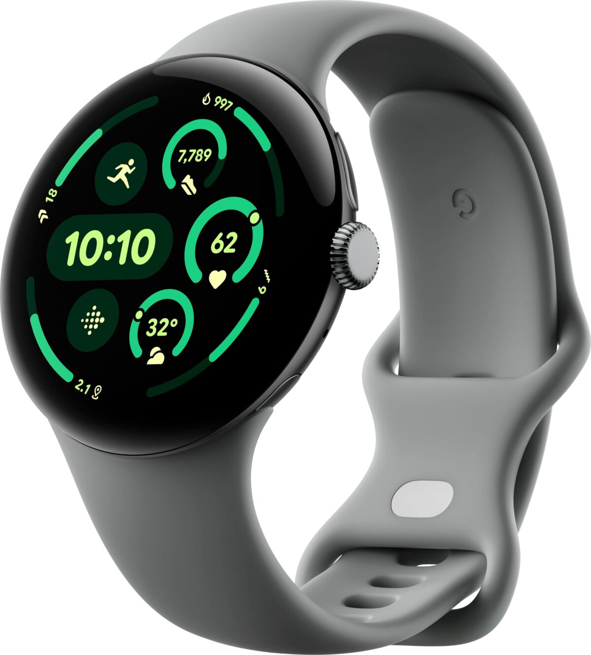 Google - Pixel Watch 3 (45mm) Smartwatch with Hazel Band - LTE - Matte Hazel