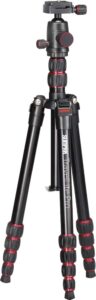 Sunpak – TravelLite Pro Reverse Folding 63″ Tripod – Black with red accents