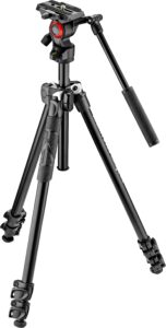 Manfrotto – 290 Tripod with Fluid Video Head – Black