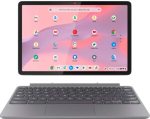 Lenovo – Duet 11 Chromebook – 11″ 2K LCD Touchscreen 2-in-1 Tablet – MediaTek Kompanio – 4GB Memory – 128GB – eMMC with keyboard – Luna Gray