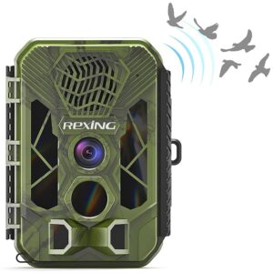 Rexing – Woodlens H3 Trail Camera with Electronic Animal Caller and Night Vision Recording – Green