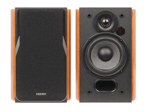 Edifier – R1380T Active Bookshelf Speakers Computer Speakers  Dual RCA inputs – 2.0 Studio Monitor Speaker – Brown