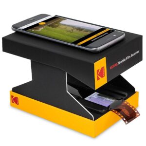 Kodak - Mobile Film  Slide Scanner Portable Scanner Lets You Scan Old 35mm Films  Slides Photo Using Your Smartphone Camera - Black