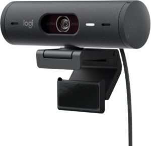 Logitech – Brio 500 1920x1080p Webcam with Privacy Cover – Graphite