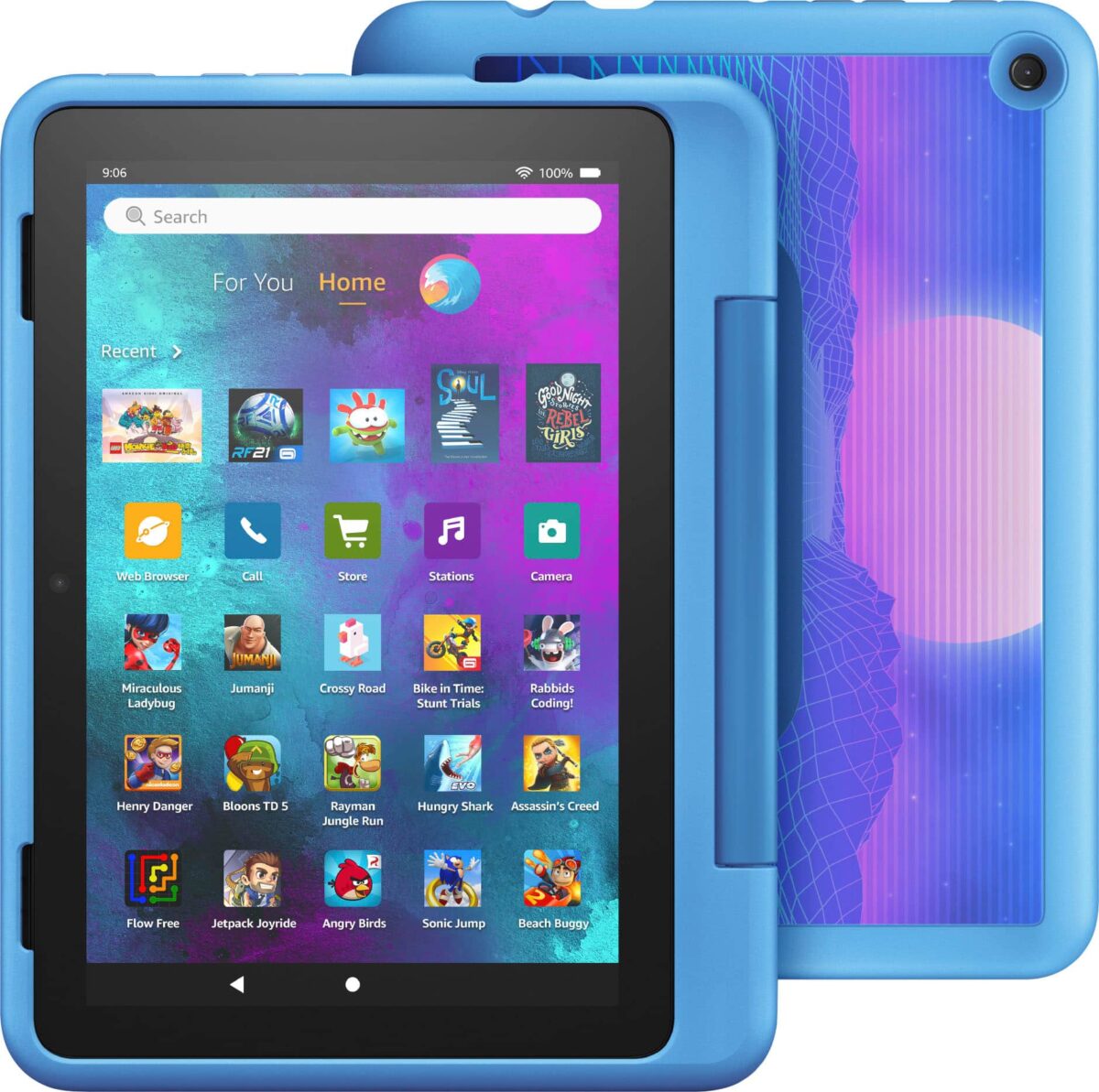 Amazon - Fire HD 8 Kids Pro ages 6-12 (2022) 8" HD tablet with Wi-Fi 32 GB