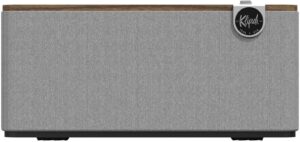 Klipsch – The One Plus Premium Tabletop Bluetooth Speaker with Broadcast Mode – Walnut