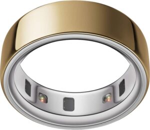 Oura Ring 4 - Smart Ring - Size Before You Buy with Oura Ring 4 Sizing Kit - Size 8 - Gold