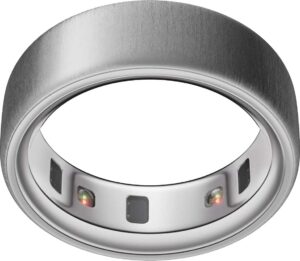 Oura Ring 4 – Smart Ring – Size Before You Buy with Oura Ring 4 Sizing Kit – Size 13 – Brushed Silver