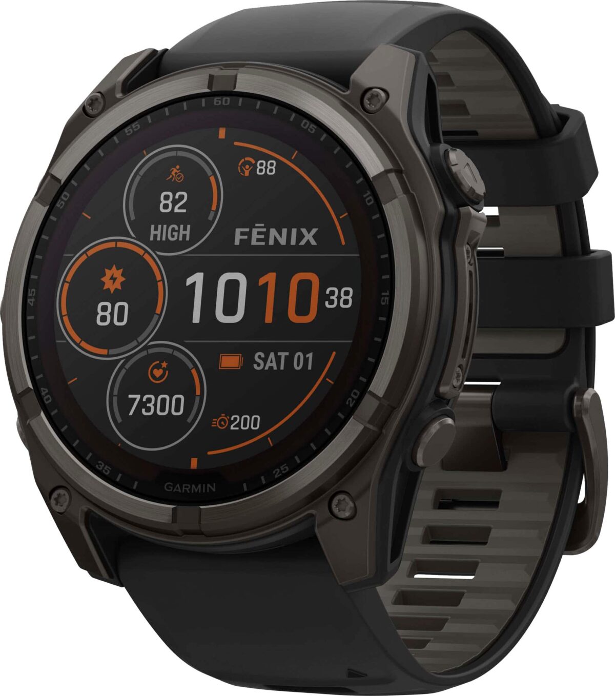 Garmin - fenix 8 Solar Sapphire GPS Smartwatch 51mm Fiber-reinforced polymer - Carbon Gray DLC Titanium