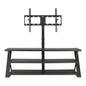 Insignia – 3-in-1 TV Stand for Most TVs Up to 70 – Charcoal Gray